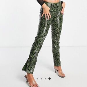 Asos design green Snake Print Women's Pants
